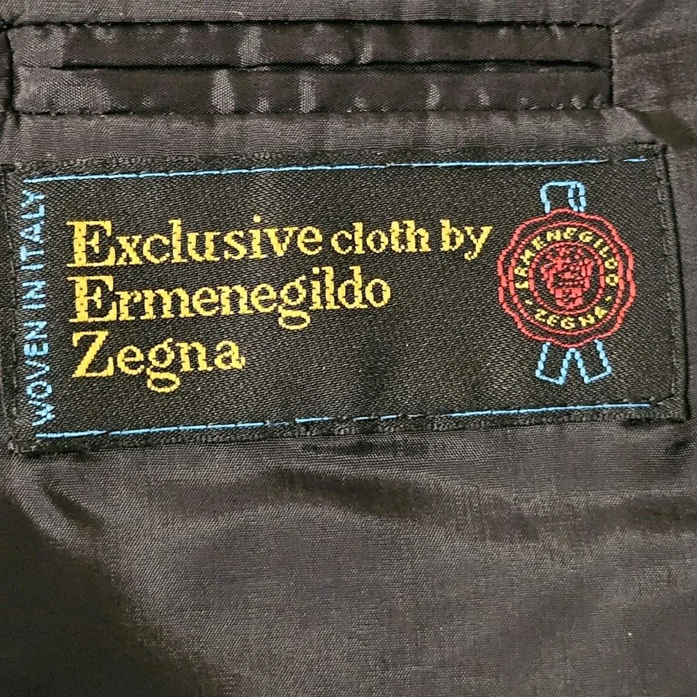 VTG Ermenegildo Zegna  CASHMERE WOOL 90s men's  Blazer Jacket 44L Suit Coat